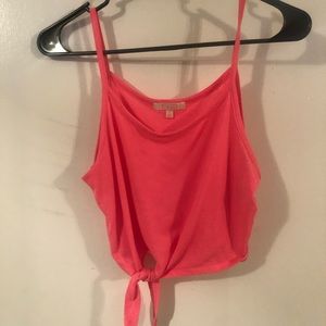 Neon pink crop top